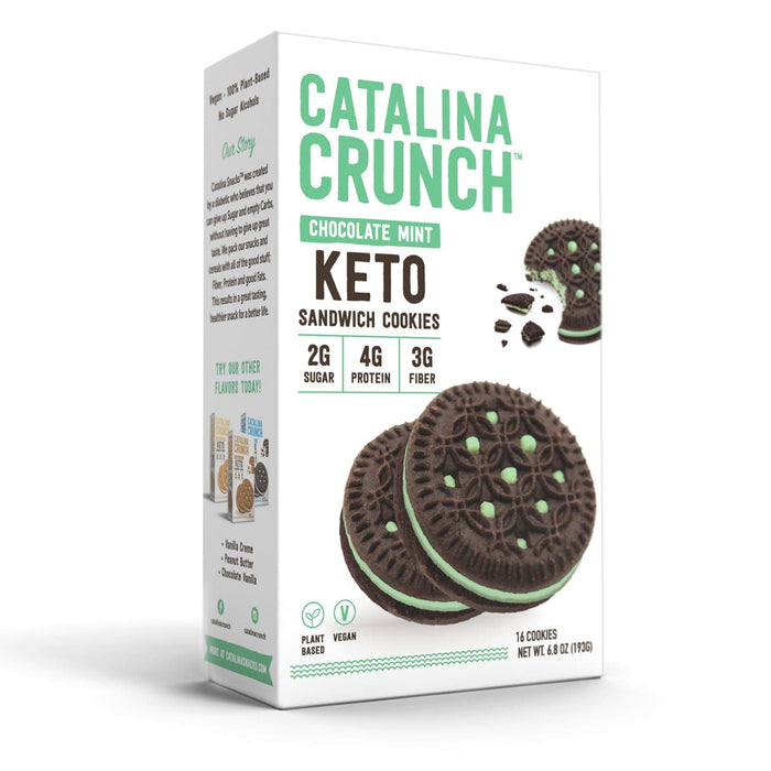 Catalina Crunch - Keto Sandwich Cookies - Chocolate Mint - 8 Servings/Box