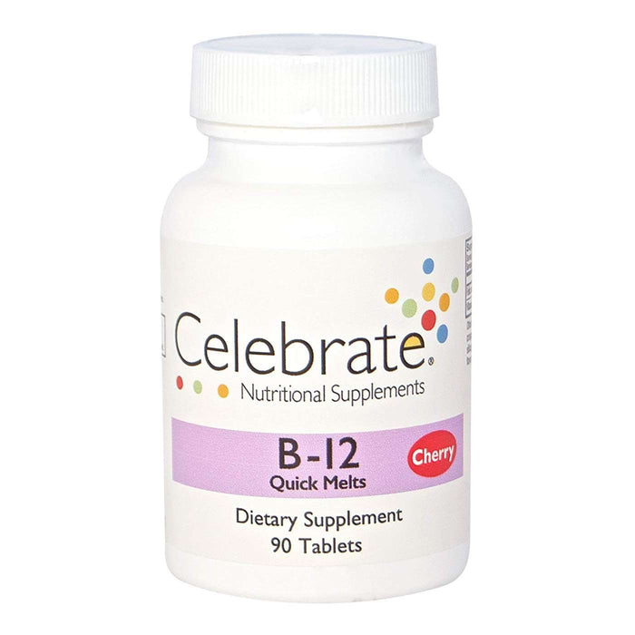 Celebrate Vitamins - B12 Sublingual - Quick-Melts - Cherry - 90 Tablets