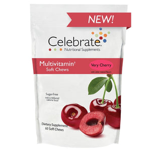 Celebrate Vitamins - Multivitamin - Soft Chews - Very Cherry - 60 Chews - Vitamins & Minerals - Nashua Nutrition