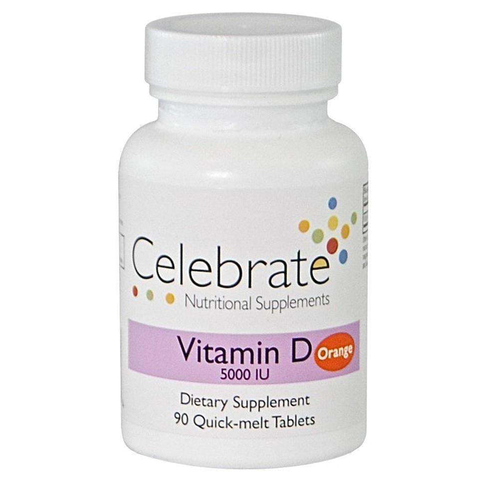 Celebrate Vitamins - Vitamin D 5000 IU - Quick-Melt - Orange - 90 Tablets