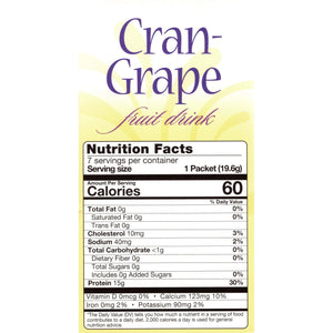 HealthSmart Fruit Drink - Cran-Grape - 7/Box - Cold Drinks - Nashua Nutrition