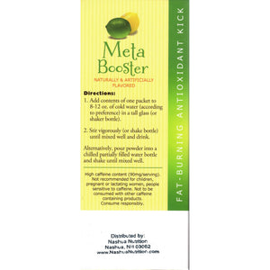 HealthSmart Meta Booster Drink Mix - Lemon Lime - 14 Packets/Box - Diet Supplements - Nashua Nutrition