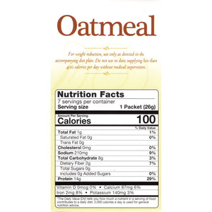 HealthSmart Oatmeal - Classic - 7/Box - Breakfast Items - Nashua Nutrition