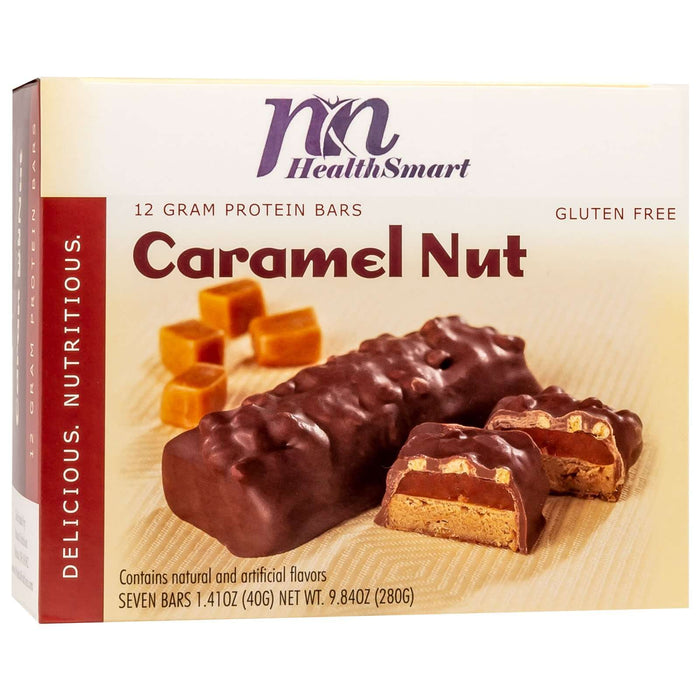 HealthSmart Protein Bars - Caramel Nut, 7 Bars/Box
