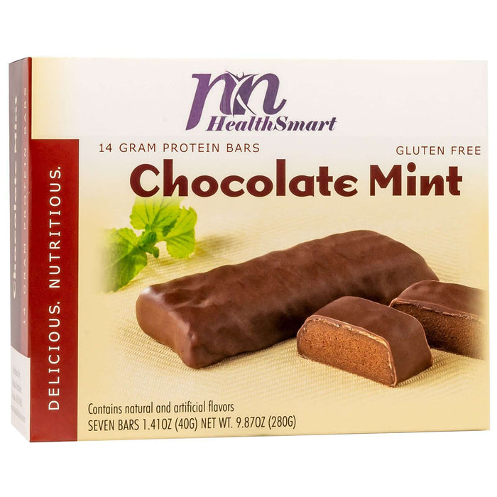 HealthSmart Protein Bars - Chocolate Mint, 7 Bars/Box