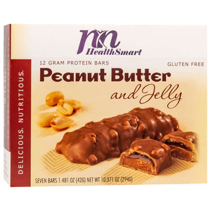 HealthSmart Protein Bars - Smooth Peanut Butter & Jelly, 7 Bars/Box - Protein Bars - Nashua Nutrition