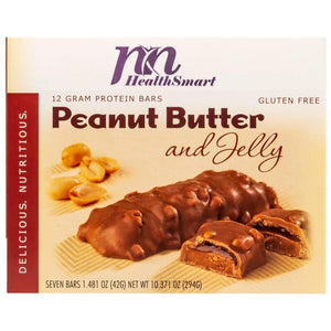 HealthSmart Protein Bars - Smooth Peanut Butter & Jelly, 7 Bars/Box - Protein Bars - Nashua Nutrition