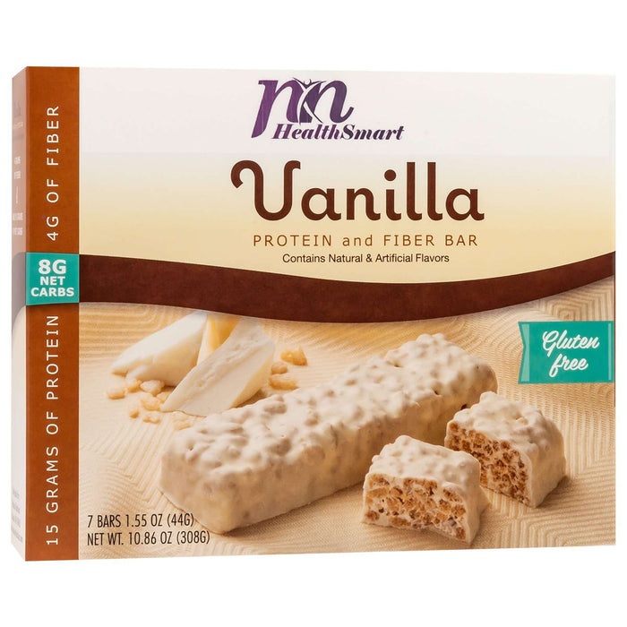 HealthSmart Protein & Fiber Divine Bars - Vanilla, 7 Bars/Box