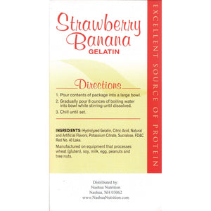 HealthSmart Protein Gelatin - Strawberry Banana - 7/Box - Gelatins & Yogurts - Nashua Nutrition