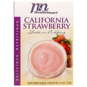 HealthSmart Pudding & Shake - California Strawberry - 7/Box - Shake & Puddings - Nashua Nutrition