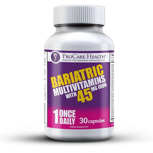 ProCare Health - Bariatric Multivitamin Capsule - 45mg Iron - 1 Once Daily - 30ct Bottle - Vitamins & Minerals - Nashua Nutrition