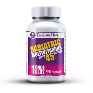ProCare Health - Bariatric Multivitamin Capsule - 45mg Iron - 1 Once Daily - 90ct Bottle - Vitamins & Minerals - Nashua Nutrition