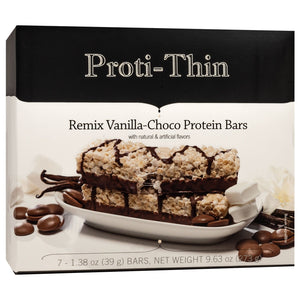 Proti-Thin Protein Bars VLC - Vanilla Chocolate, 7 Bars/Box - Protein Bars - Nashua Nutrition
