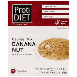 ProtiDiet Oatmeal - Banana Nut - 7/Box - Breakfast Items - Nashua Nutrition