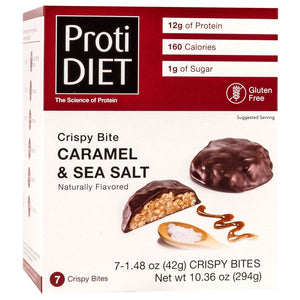 ProtiDiet Protein Crispy Bites - Sea Salt & Caramel - 7/Box - Snacks & Desserts - Nashua Nutrition