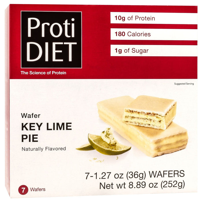 ProtiDiet Protein Wafer Bars - Key Lime Pie, 7 Bars/Box