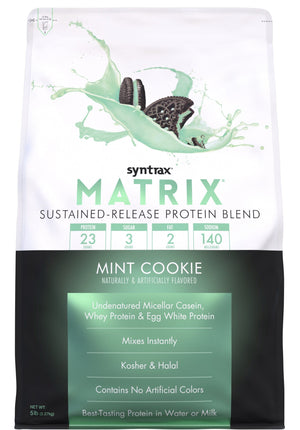 Syntrax - Matrix 5.0 Protein Powder - Mint Cookie - 5lb Bag - Protein Powders - Nashua Nutrition