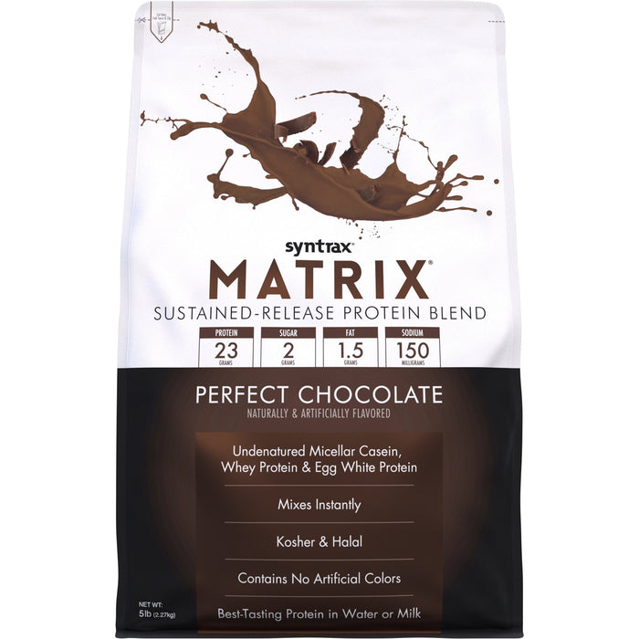 Syntrax - Matrix 5.0 Protein Powder - Perfect Chocolate - 5lb Bag