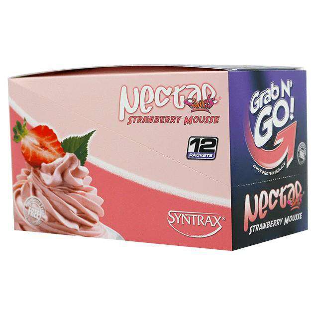 Syntrax - Nectar Protein Powder - Grab N Go - Strawberry Mousse - 12 Individual Servings