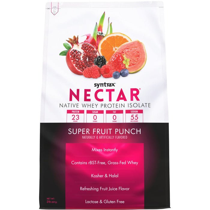 Syntrax - Nectar Protein Powder - Super Fruit Punch - 32 Serving Bag