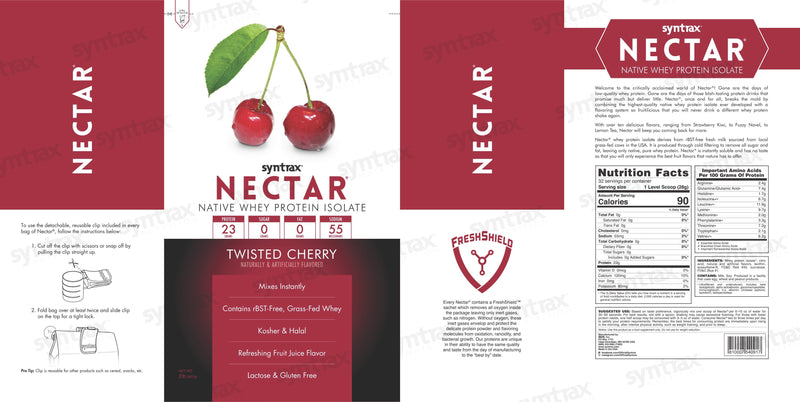 Nectar Protein Powder - Twisted Cherry - 32 Serving Bag | Syntrax