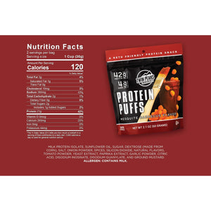 Twin Peaks Ingredients - Protein Puffs - Mesquite Barbecue - 2 Serving Bag - Snacks & Desserts - Nashua Nutrition