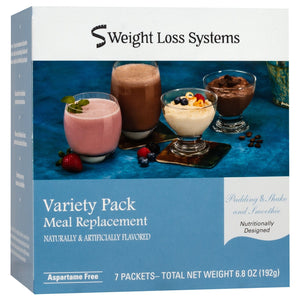 Weight Loss Systems Meal Replacement - Variety Pack - 7/Box - Shake & Puddings - Nashua Nutrition