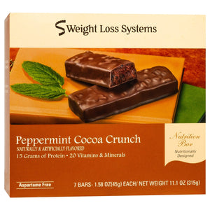 Weight Loss Systems Protein Bars - Peppermint Cocoa Crunch, 7 Bars/Box - Protein Bars - Nashua Nutrition