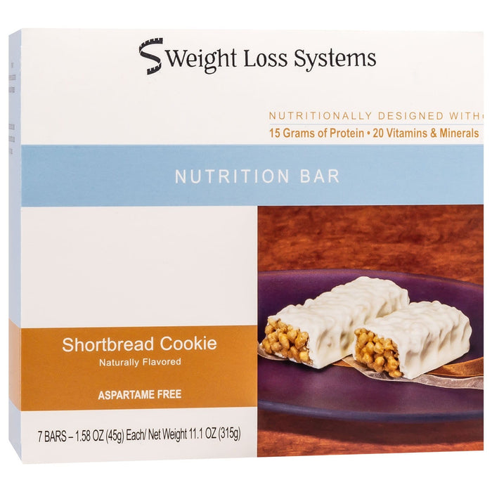 Weight Loss Systems Protein Bars - Shortbread Cookie, 7 Bars/Box