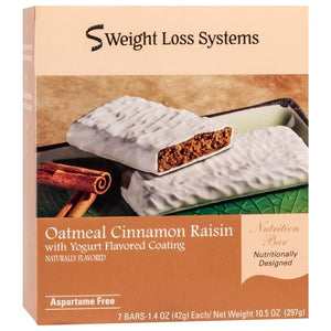 Weight Loss Systems Protein Snack Bars - Oatmeal Cinnamon Raisin, 7 Bars/Box - Protein Bars - Nashua Nutrition