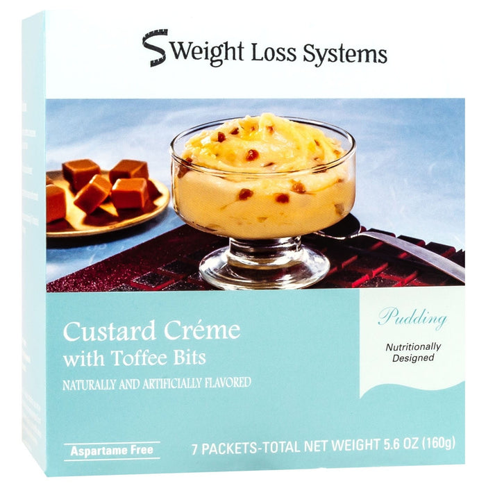 Weight Loss Systems Pudding - Custard Creme with Toffee Bits - 7/Box