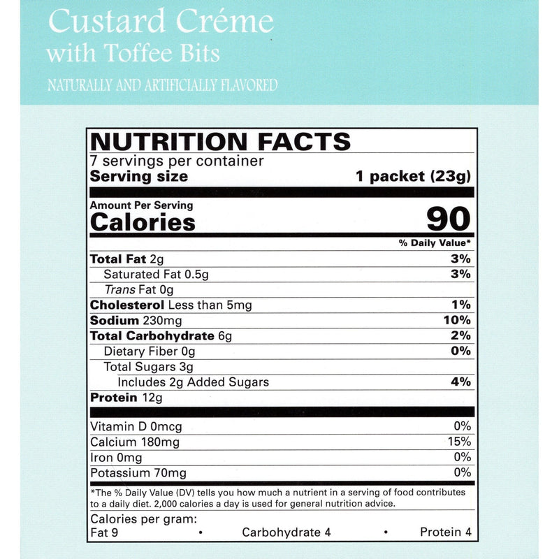 Custard Creme w/Toffee Bits Protein Pudding Weight Loss Systems
