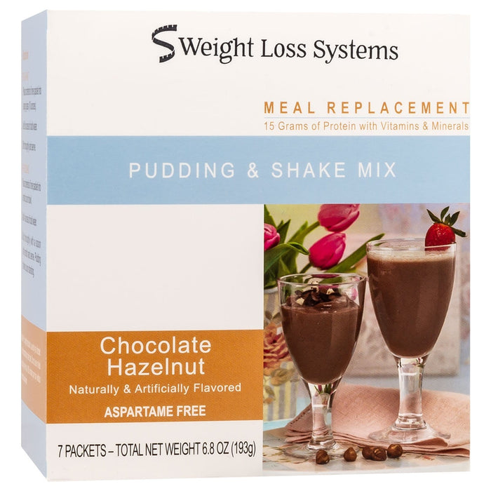 Weight Loss Systems Pudding & Shake - Chocolate Hazelnut - 7/Box