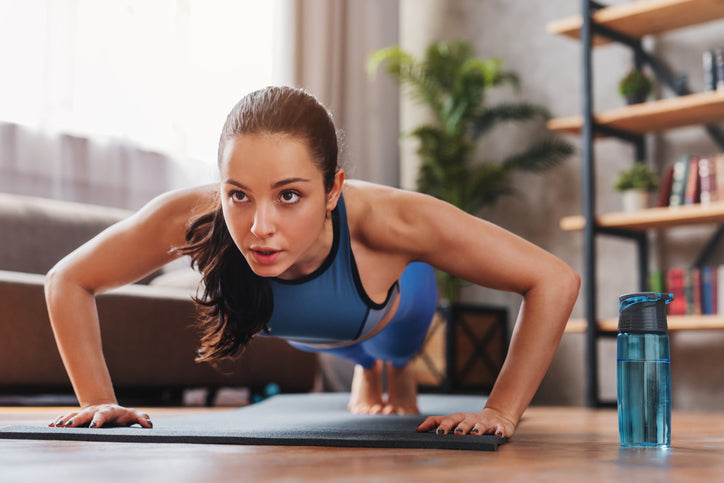 A woman exercising 