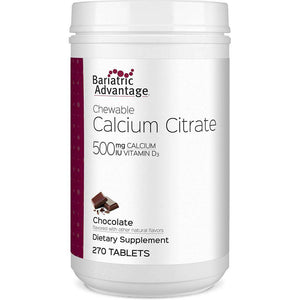 Bariatric Advantage - Chewable Calcium Citrate - Chocolate - 500mg - 270 Count - Vitamins & Minerals - Nashua Nutrition