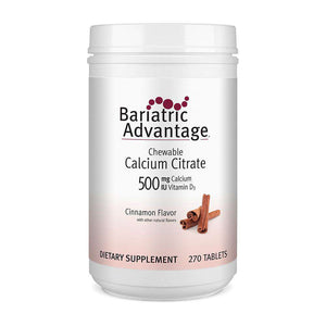 Bariatric Advantage - Chewable Calcium Citrate - Cinnamon - 500mg - 270 Count - Vitamins & Minerals - Nashua Nutrition