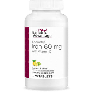 Bariatric Advantage - Chewable Iron - Lemon Lime - 60mg - 270 Count - Vitamins & Minerals - Nashua Nutrition