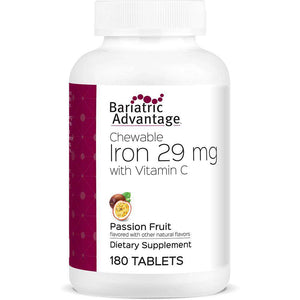 Bariatric Advantage - Chewable Iron - Passion Fruit - 29mg - 180 Count - Vitamins & Minerals - Nashua Nutrition