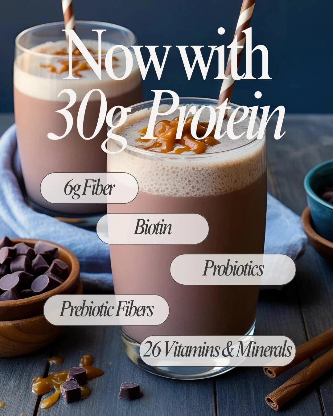 Biocare 30G Protein GLP-1 Friendly Nutrition Shake - Chocolate Salted Caramel (14-Count) - Nashua Nutrition