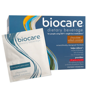 Biocare 30G Protein GLP-1 Friendly Nutrition Shake - Chocolate Salted Caramel (14-Count) - Nashua Nutrition