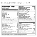 Biocare 30G Protein GLP-1 Friendly Nutrition Shake - Vanilla (14-Count) - Nashua Nutrition