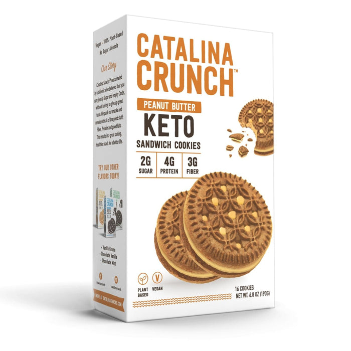 Catalina Crunch - Keto Sandwich Cookies - Peanut Butter - 8 Servings/Box