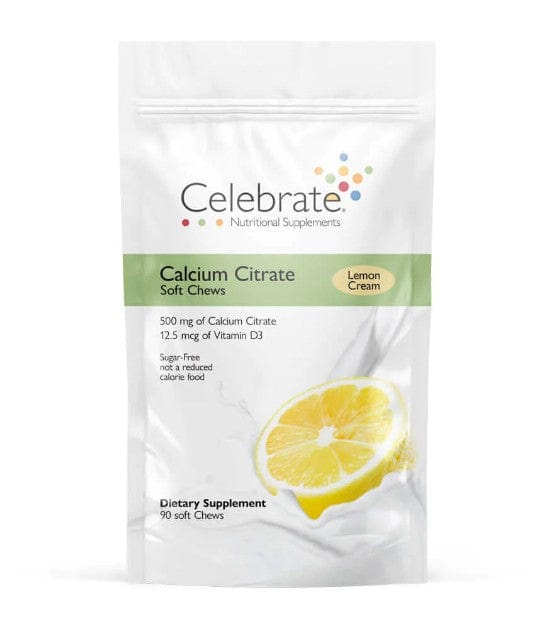 Celebrate Vitamins - Calcium Citrate - Soft Chews - Lemon Cream - 500mg - 90 Chews