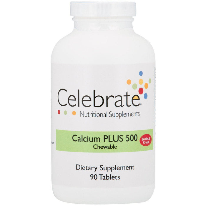 Celebrate Vitamins - Calcium PLUS 500 - Chewable - Berries & Cream - 90 Tablets