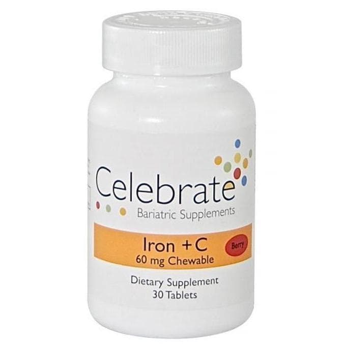 Celebrate Vitamins - Iron+C - 60mg - Chewable - Berry - 30 Tablets