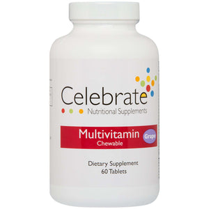 Celebrate Vitamins - Multivitamin - Chewable - Grape - 60 Tablets - Vitamins & Minerals - Nashua Nutrition