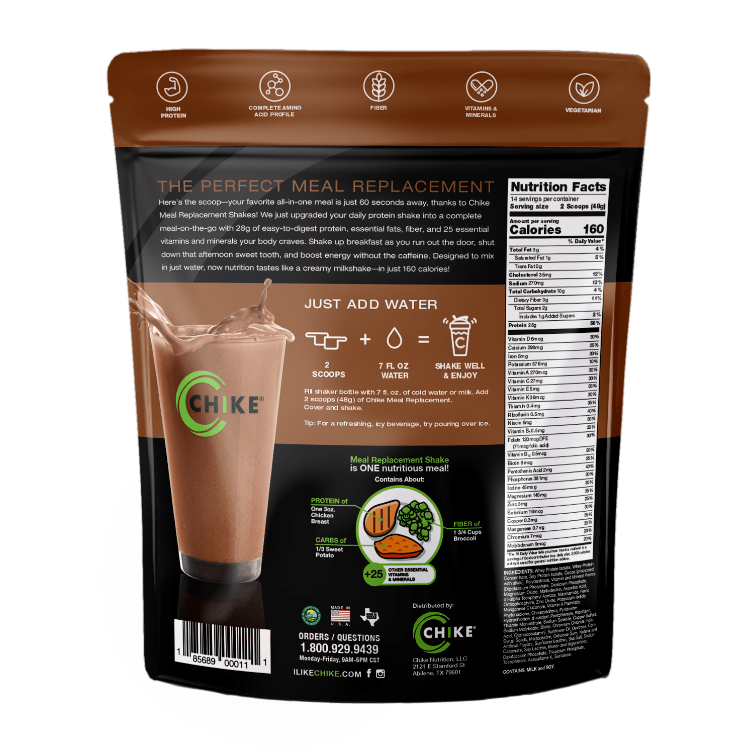 Chike Nutrition - Meal Replacement - Chocolate Fudge Brownie (14 Servings) - Nashua Nutrition