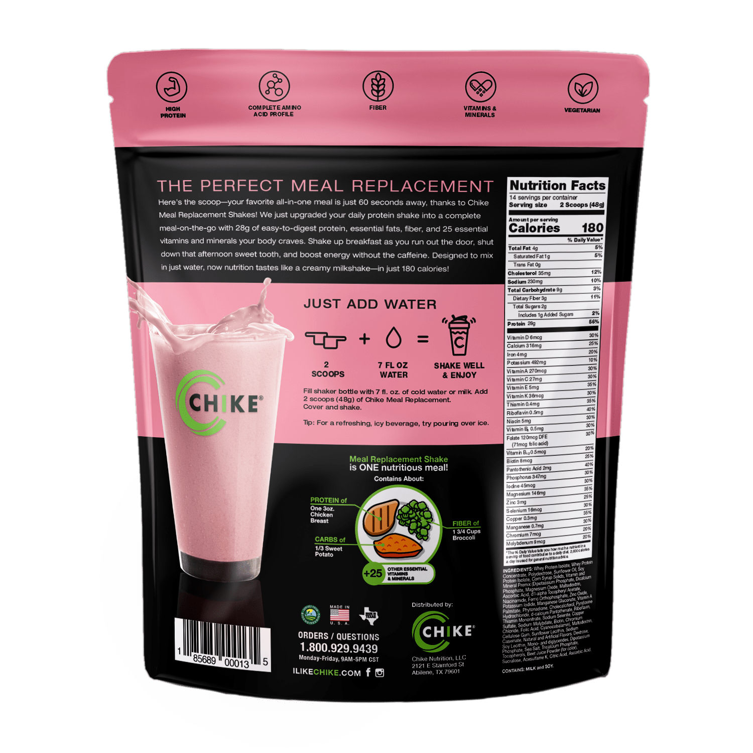 Chike Nutrition - Meal Replacement - Strawberry & Cream (14 Servings) - Nashua Nutrition