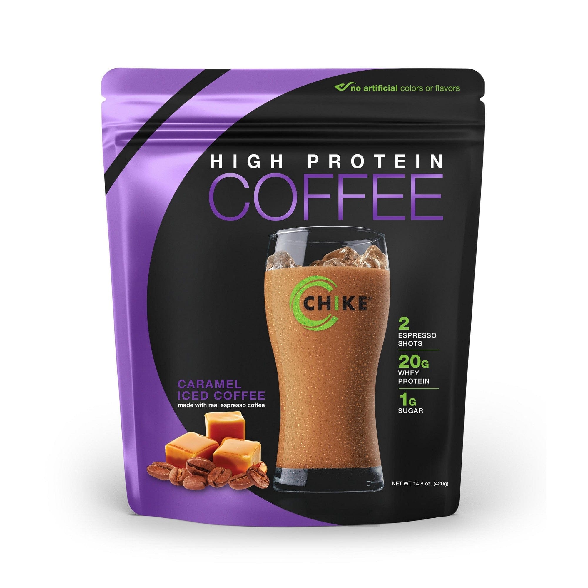 C COFFEE EQUOL & ISOFLAVONES 2袋 100g Chike Nutrition Protein Iced Coffee - Caramel - 14 Servings