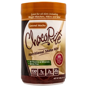 ChocoRite - Protein Shake Mix - Caramel Mocha - 12 Servings - Protein Powders - Nashua Nutrition